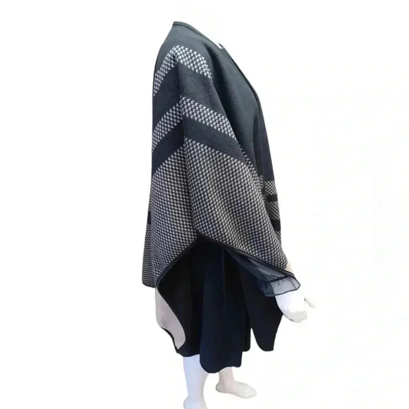 Nicole Miller Original Black Tan O/S Shall - Picture 2 of 7